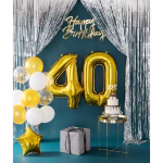 Balon Folie Cifra Auriu Metalizat 100 cm , 0-9 - imagine 2