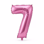 Balon Folie Cifra 7 Roz Metalizat
