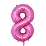 Balon Folie Cifra 8 Roz Metalizat