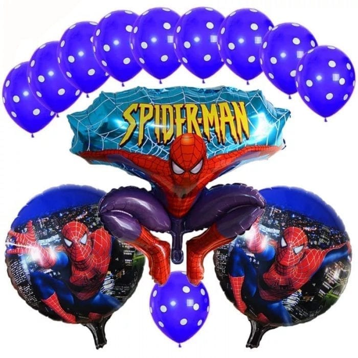 Set 13 baloane cu spiderman