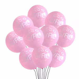 set 10 baloane latex roz its a girl 30 cm Buchet festiv format din set 10 baloane latex roz its a girl 30 cm pentru baby shower si botez