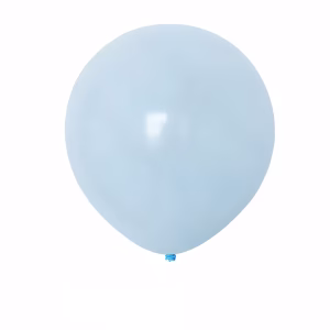 Titlu Produs (H1) Balon Latex Jumbo Albastru Macaron 50 cm, Bleu Pastel Balon gigant din latex nuanta bleu pastel pentru decor botez baiat