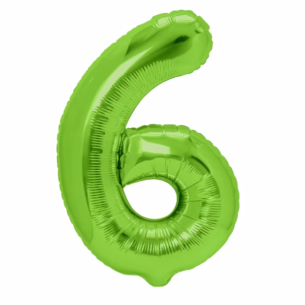 Balon din folie metalizată de dimensiuni mari, 100 cm, în formă de cifră cu un finisaj verde vibrant și elegant