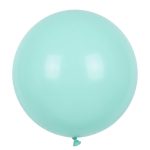 Balon Jumbo Turcoaz Macarons 50 cm Balon din latex de dimensiuni mari, 50 cm, forma rotunda, culoare turcoaz pastel (nuanta macarons / mint), ideal pentru aranjamente delicate si ghirlande organice de petrecere.