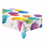 Fata de Masa Party Sparkling Balloons Fata de masa pentru petreceri din plastic cu imprimeu Sparkling Balloons, fundal alb decorat cu baloane multicolore lucioase, stelute si serpentine aurii.