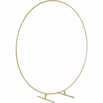 arcada cerc auriu Arcada rotunda din metal auriu cu diametrul de 2 metri, suport stabil cu doua baze inferioare pentru decoruri din flori si baloane.