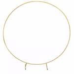 arcada cerc auriu Arcada rotunda din metal auriu cu diametrul de 2 metri, suport stabil cu doua baze inferioare pentru decoruri din flori si baloane.