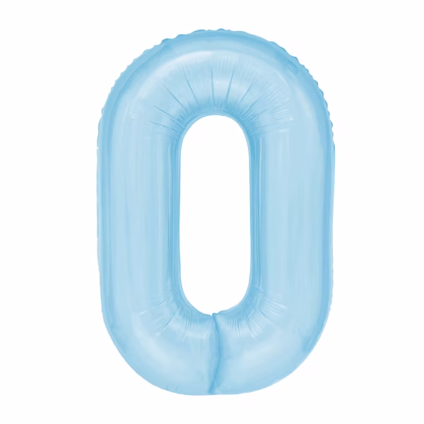 baloane folie cifre bleu 100 cm Set de baloane din folie metalizata in forma de cifre de la 0 la 9, de culoare bleu pastel, cu dimensiunea gigant de 100 cm, potrivite pentru umflare cu heliu.