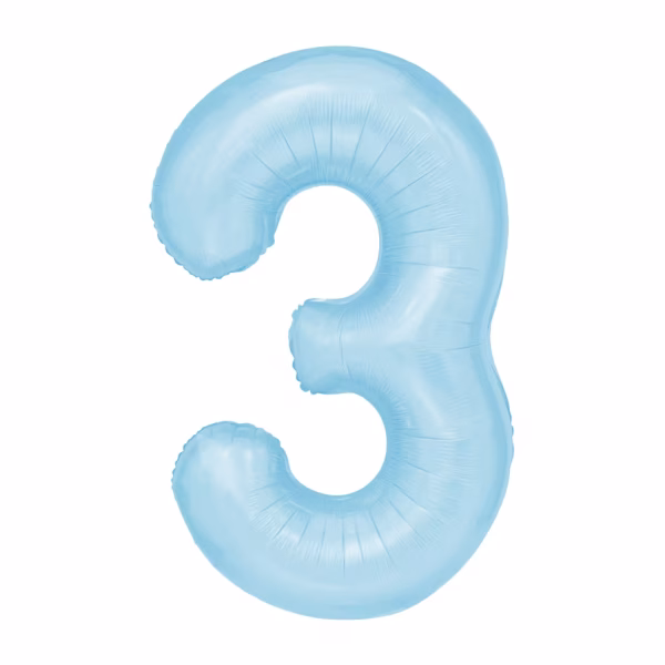 baloane folie cifre bleu 100 cm Set de baloane din folie metalizata in forma de cifre de la 0 la 9, de culoare bleu pastel, cu dimensiunea gigant de 100 cm, potrivite pentru umflare cu heliu.