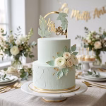 topper tort auriu cu frunze topper tort la multi ani auriu plexiglas frunze verzi botanic verde salvie sage green boho chic elegant aniversare botez safari candy bar