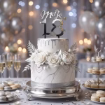 topper tort majorat 18 argintiu topper tort majorat 18 argintiu plexiglas oglinda acrilic elegant aniversare 18 ani baieti fete decoratiuni petrecere tort etajat marmura trandafiri albi