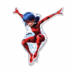 Balon Folie Figurina Personaj Miraculous Buburuza 85 cm Balon din folie premium in forma de figurina uriasa cu personajul Miraculous Ladybug Buburuza in saritura dimensiune 85 cm.