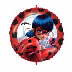 Balon Folie Miraculous Buburuza si Tikki 45 cm Balon din folie premium rotund cu personajul Miraculous Buburuza si kwami-ul Tikki in Paris dimensiune 45 cm.