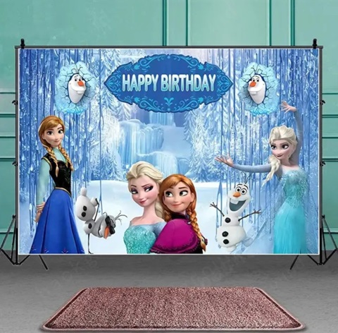 BACKROUND TEXTIL PENTRU ARANJAMENT ARCADA FROZEN ANA SI ELSA COD 152