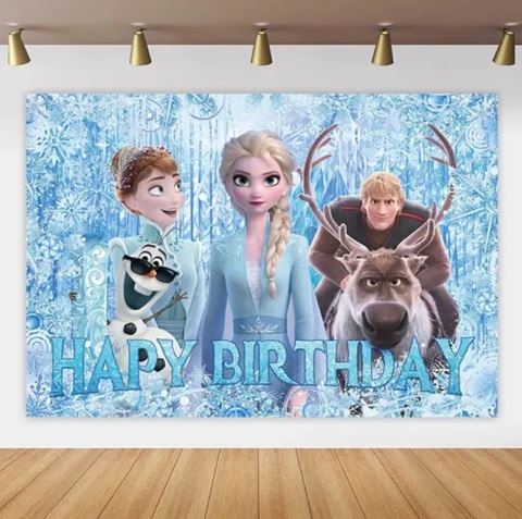 BACKROUND TEXTIL PENTRU ARANJAMENT ARCADA FROZEN ANA SI ELSA COD 173