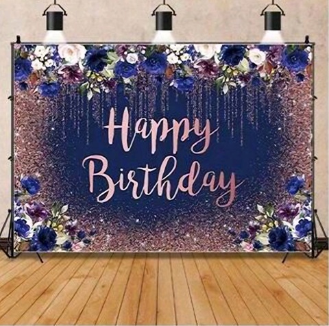 BACKGROUND TEXTIL PENTRU ARANJAMENT ARCADA HAPPY BIRTHDAY COD 246