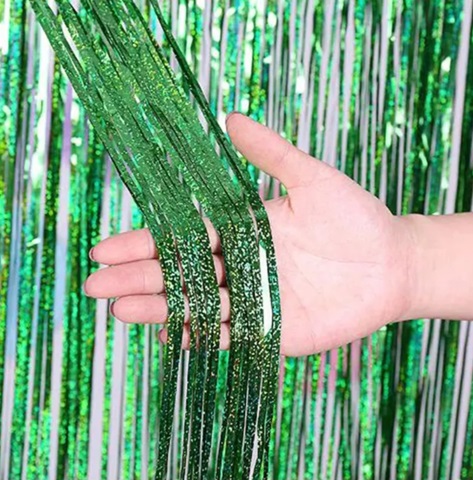 PERDEA DECORATIVA PARTY FOLIE VERDE GLITTER