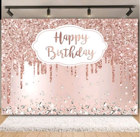 BACKGROUND TEXTIL PENTRU ARANJAMENT ARCADA HAPPY BIRTHDAY COD 263