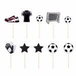 Set 10 Toppere Tort Tematica Sportiva, Carton Decoratiune festiva pe un tort formata din set 10 toppere tort tematica sportiva carton