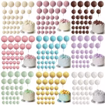 Set 20 Toppere Bile Tort Premium Sfere Decorative Set 20 toppere bile pentru tort, sfere din polistiren pe tija metalica flexibila, diverse dimensiuni si culori pastelate pentru decor cofetarie si candy bar.