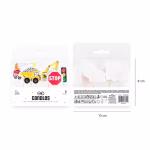 Set 5 Lumanari Tort Auto si Constructii Set 5 lumanari pentru tort in forma de masini de constructii excavator basculanta masina de pompieri si semne de circulatie