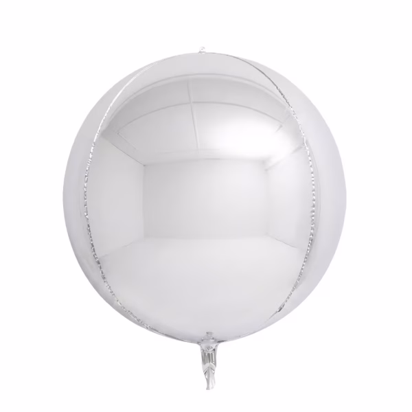 Balon Folie Sfera Orbz Argintiu Oglinda 38 cm balon folie orbz argintiu 38 cm