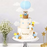 Set 28 Toppere 3D pentru Tort, Ursulet in Balon cu Aer Cald