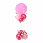 Suport de Masa pentru Baloane Accesoriu Decorativ Plastic 70 cm Transparent Suport transparent pentru masa destinat aranjamentelor din baloane, inaltime 70 cm, compus din baza, tije din plastic si cupa superioara, asamblare usoara.