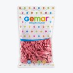 Set 100 Baloane Latex Gemar Roz Balon din latex rotund, de dimensiune mica (13 cm), in culoarea roz deschis (baby pink), marca Gemar cod 073.