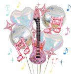 Set 11 Baloane K-POP Demon Hunters Roz - Tematica Muzica & Disco set 11 baloane k-pop demon hunters roz tematica muzica