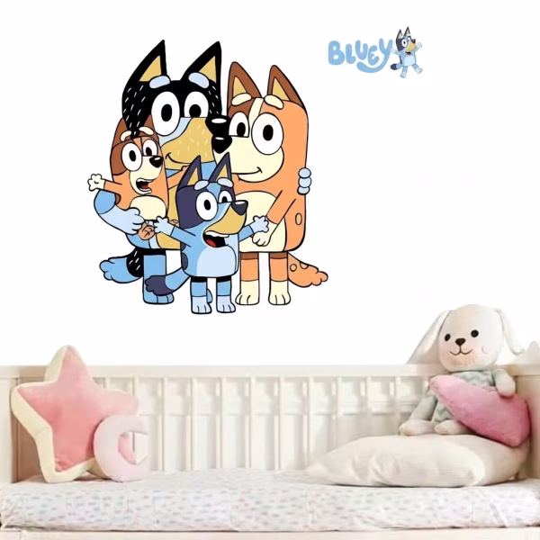 Sticker Perete Familia Bluey – Decor Premium Repoziționabil COD 533B