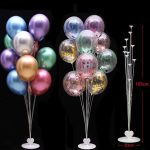 Suport Baza Baloane pentru 11 Baloane Inaltime 100 cm Alb - imagine 2