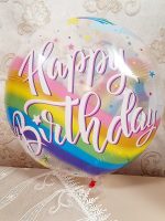 BALON FOLIE CU UNICORN - HAPPY BIRTHDAY 45 CM - imagine 2