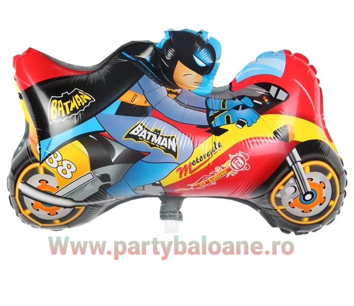 BALON FOLIE FIGURINA BATMAN PE MOTOCICLETA - 65CM*46CM