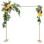 Arcada Metalica Aurie Patrata pentru Baloane si Flori 2x2 Metri Suport metalic auriu in forma patrata de 2 pe 2 metri pentru decoratiuni din flori si baloane la evenimente si nunti.