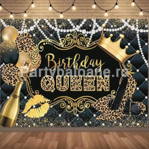 BACKGROUND TEXTIL PENTRU ARANJAMENT ARCADA BIRTHDAY QUEEN - COD 545