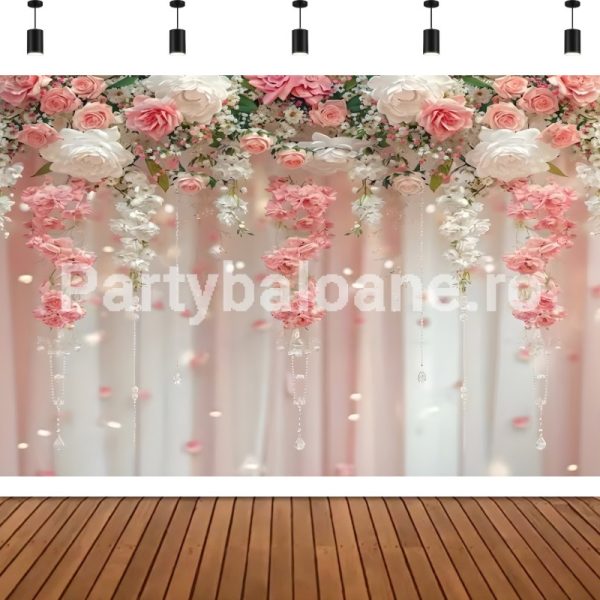BACKGROUND TEXTIL PENTRU ARANJAMENT ARCADA - FLORI COD 589B