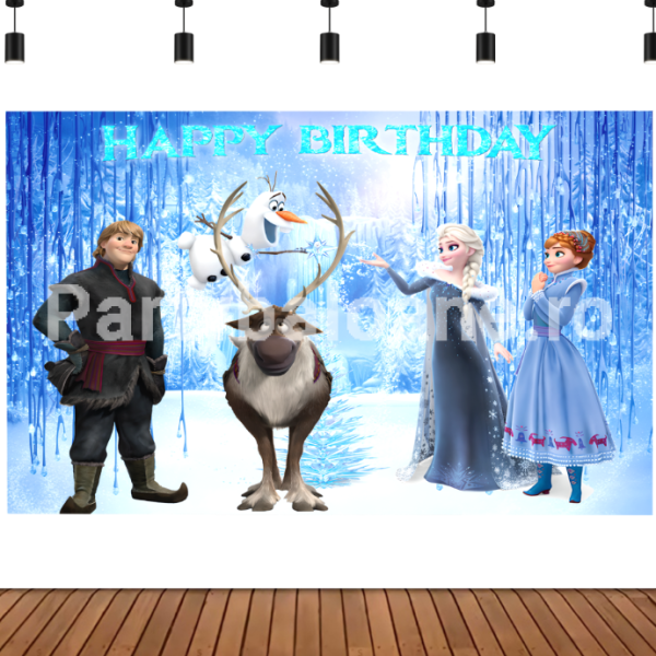 BACKGROUND TEXTIL PENTRU ARANJAMENT ARCADA FROZEN ELSA - COD 413B