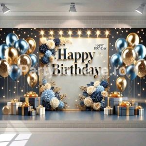 BACKGROUND TEXTIL PENTRU ARANJAMENT ARCADA HAPPY BIRTHDAY - COD 513