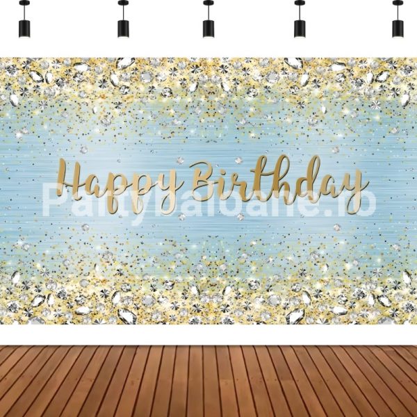 BACKGROUND TEXTIL PENTRU ARANJAMENT ARCADA - HAPPY BIRTHDAY COD 565B