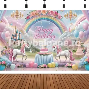 BACKGROUND TEXTIL PENTRU ARANJAMENT ARCADA - HAPPY BIRTHDAY