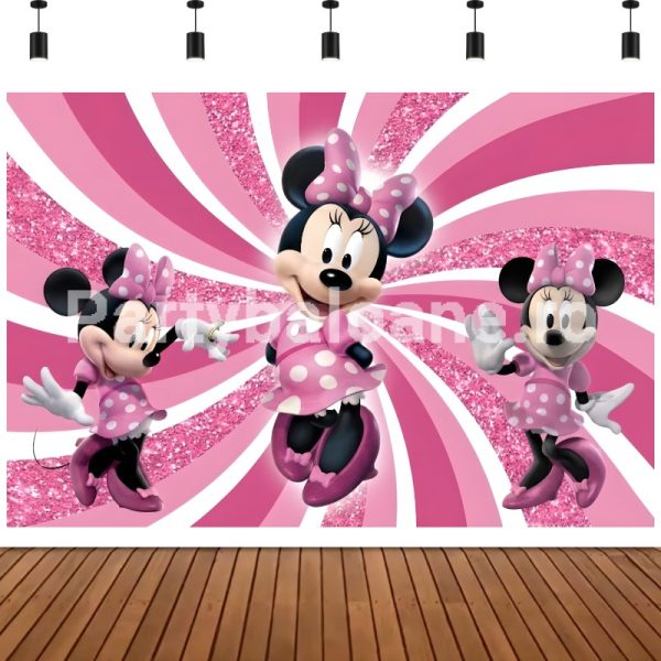 BACKGROUND TEXTIL PENTRU ARANJAMENT ARCADA MINNIE MOUSE - COD 467B