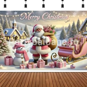 BACKGROUND TEXTIL PENTRU ARANJAMENT ARCADA - MOS CRACIUN COD 595B