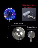 BALON BOBO CU INSTALATIE MULTICOLORATA LED PE BATERII - imagine 3
