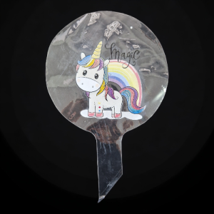 BALON BOBO TRANSPARENT CU IMPRIMEU MAGICAL UNICORN - 45 CM