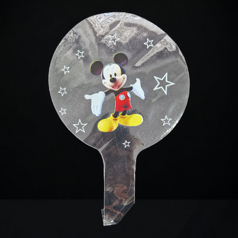 BALON BOBO TRANSPARENT CU IMPRIMEU MICKEY MOUSE - 45 CM