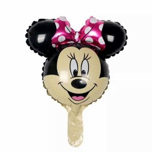 BALON FOLIE CAP MINNIE MOUSE CU FUNDA ROZ - 35 CM