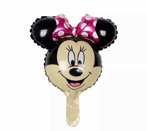BALON FOLIE CAP MINNIE MOUSE CU FUNDA ROZ - 35 CM