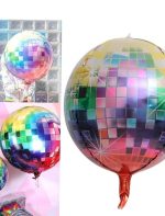 BALON FOLIE ORBZ DISCO MULTICOLOR 55 CM - imagine 2