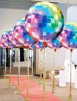 BALON FOLIE ORBZ DISCO MULTICOLOR 55 CM - imagine 4
